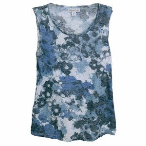 COLDWATER CREEK tank top, blue/white, Women's M